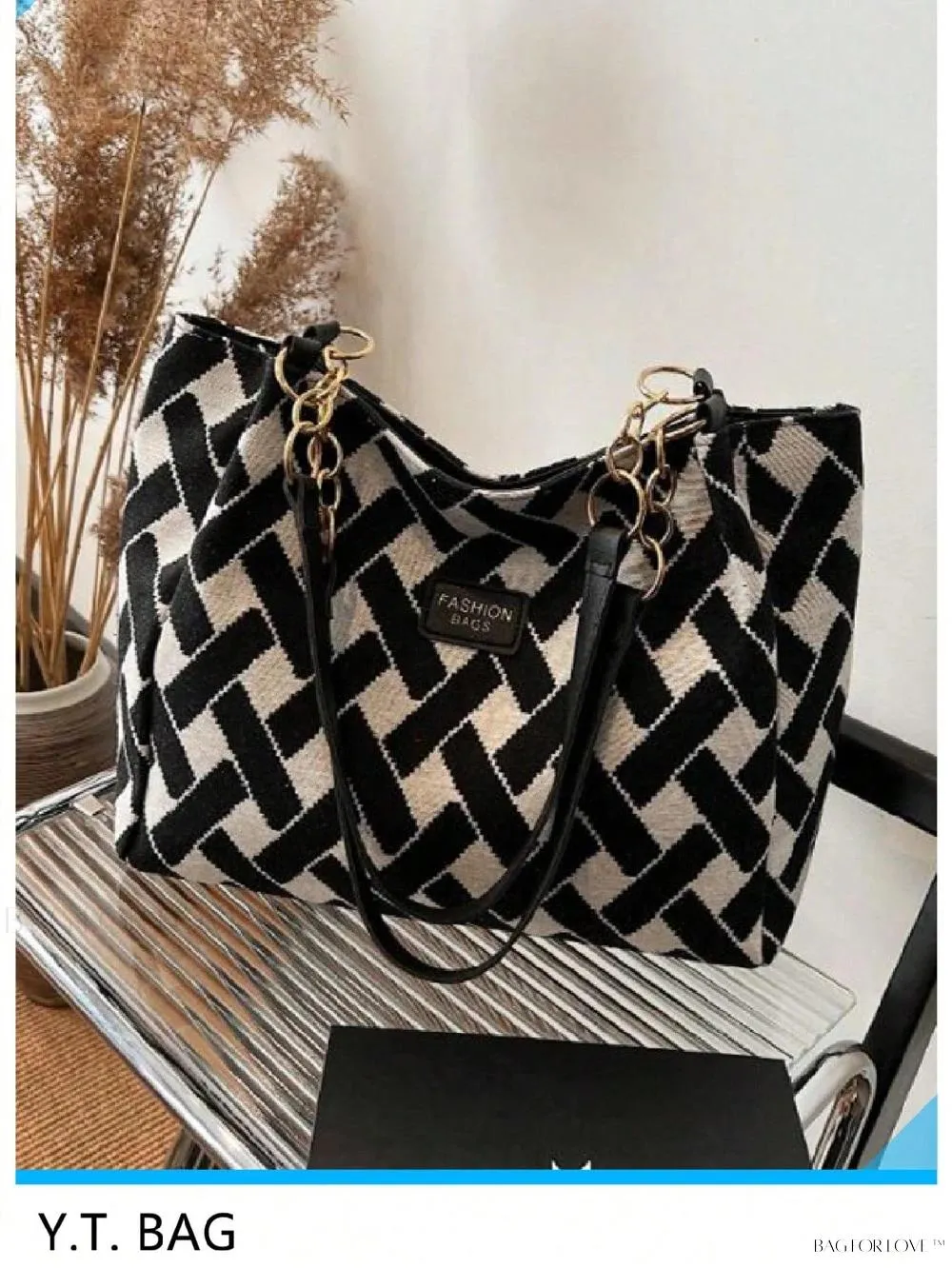 BagForLove - Fashionable Polyester Shoulder Bag with Zipper Closure for Ladies' Everyday Use
