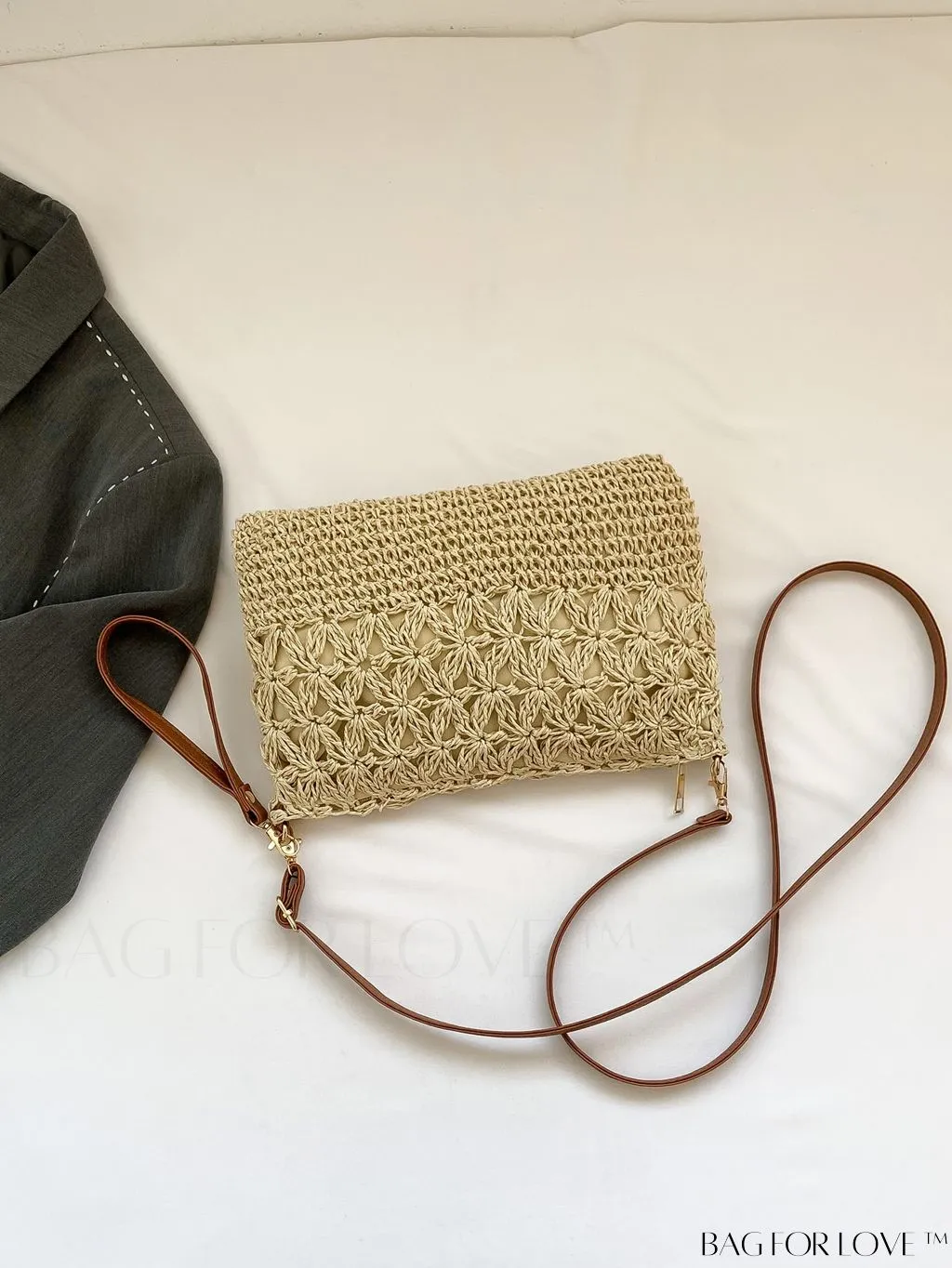 BagForLove - Holiday-Style Crossbody Bag: Intricate Hollow Woven Design