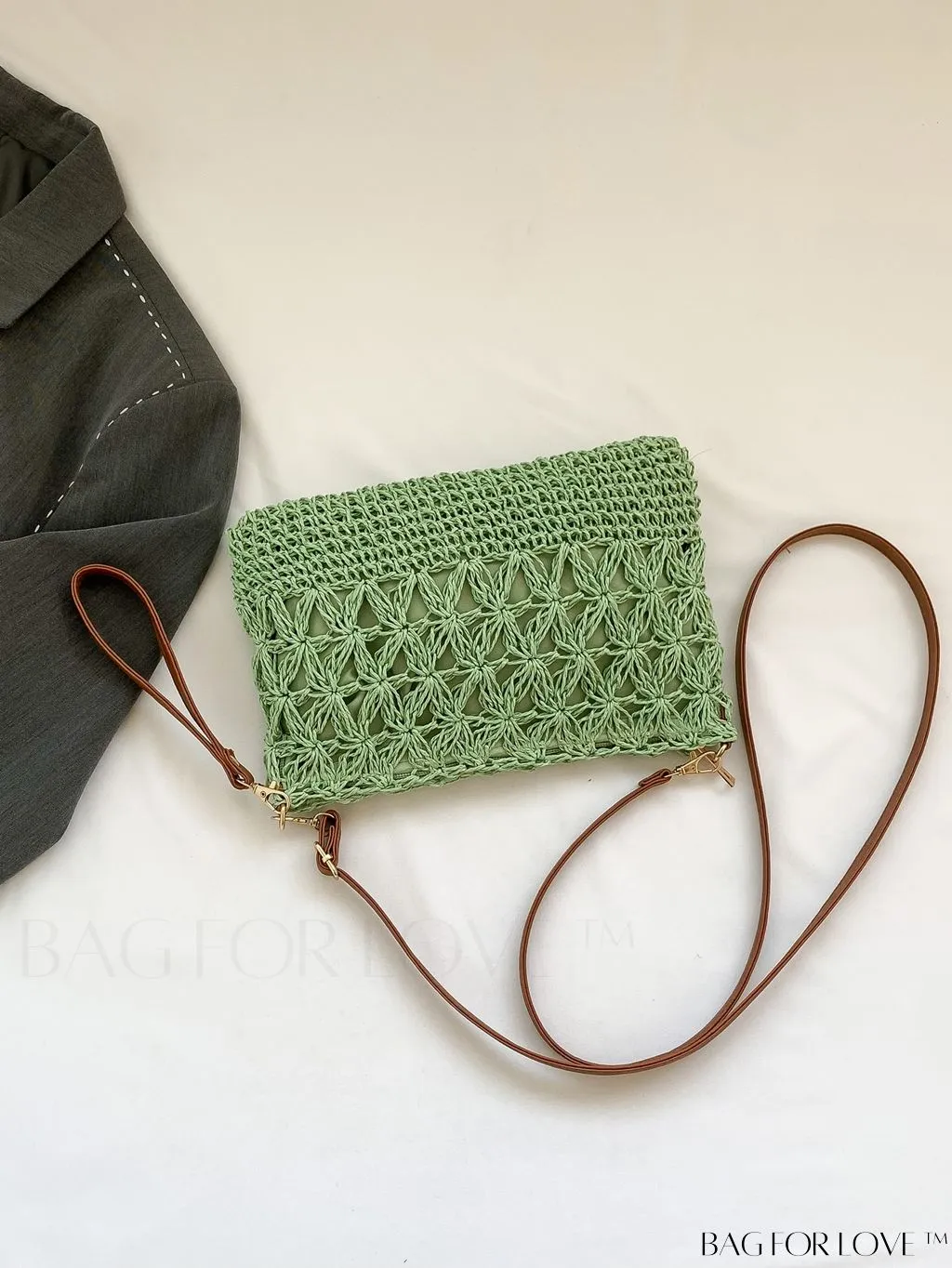 BagForLove - Holiday-Style Crossbody Bag: Intricate Hollow Woven Design