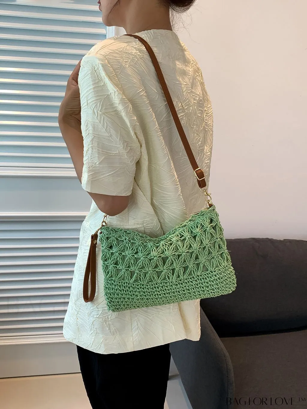 BagForLove - Holiday-Style Crossbody Bag: Intricate Hollow Woven Design