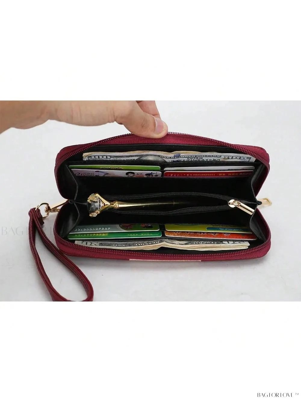 BagForLove - Mia K Collection - Color-Block Vegan Leather Purse and Wristlet