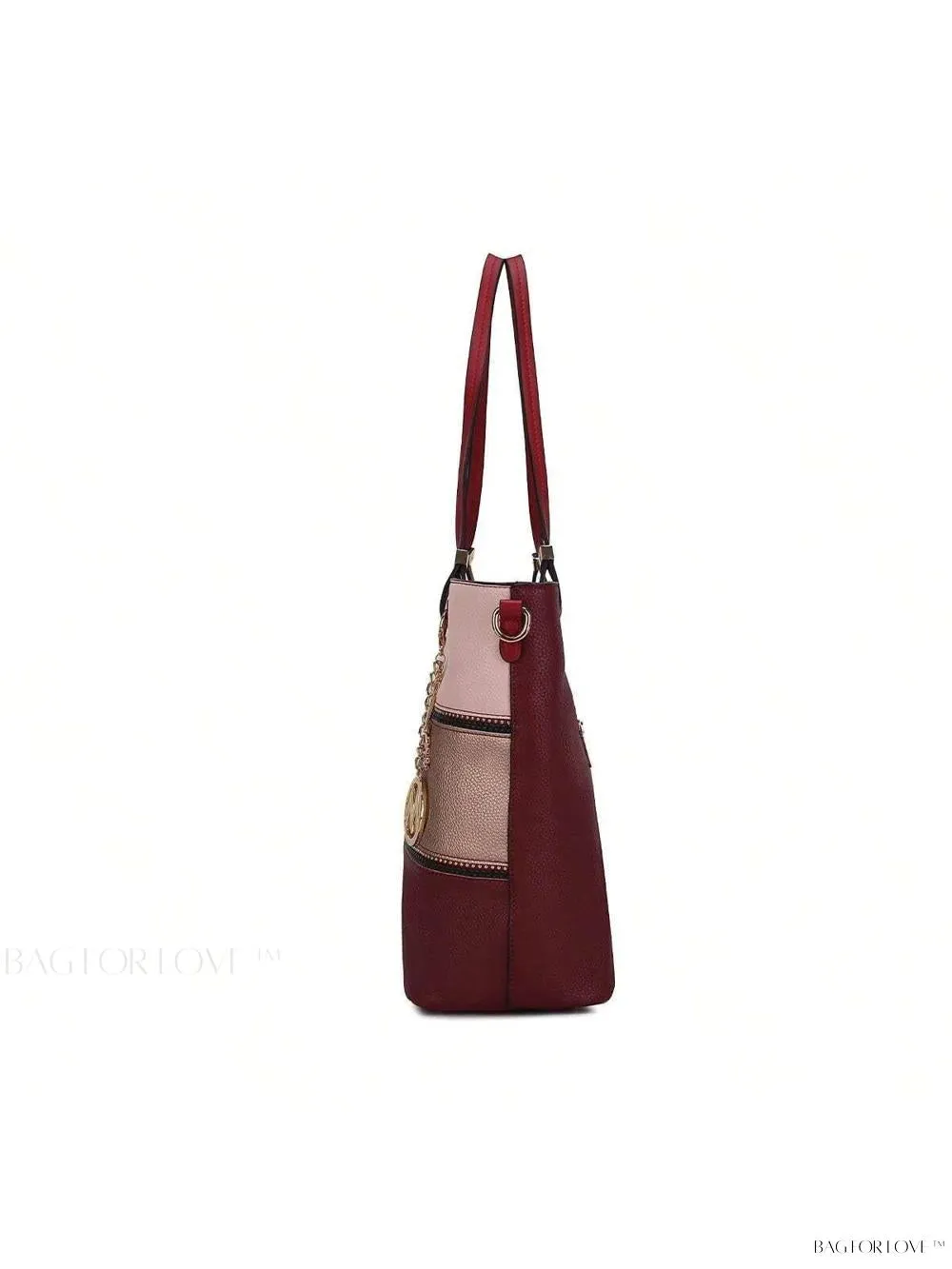 BagForLove - Mia K Collection - Color-Block Vegan Leather Purse and Wristlet