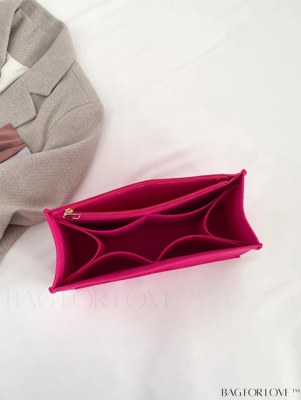 BagForLove - Multi-pocket Felt Tote Bag with Inner Compartment