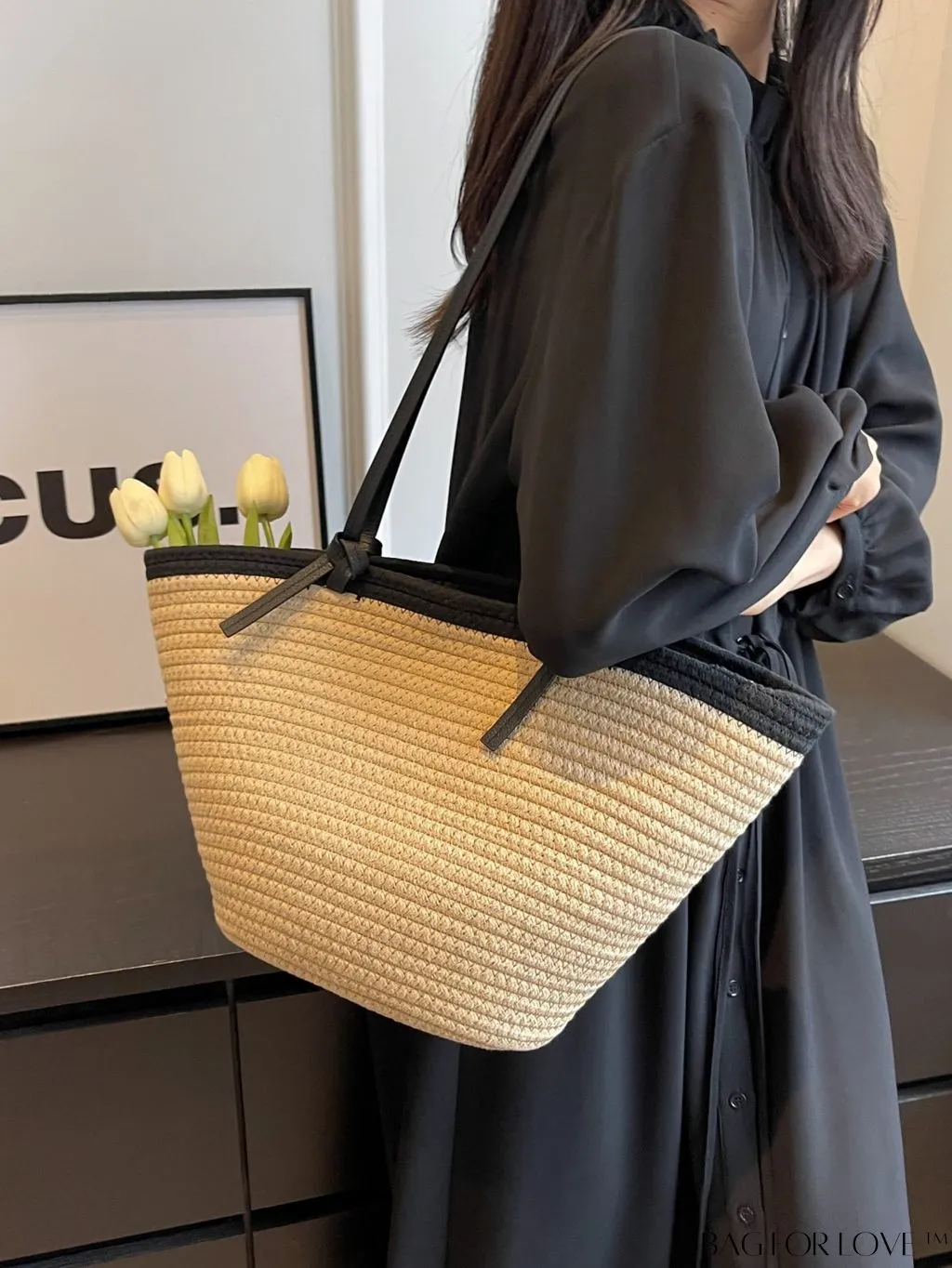 BagForLove - Spacious Womens Tote Bag with Vacation-inspired Design