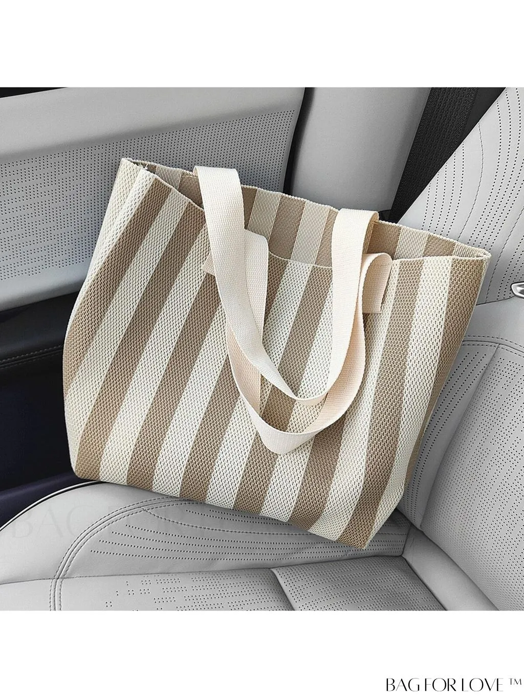 BagForLove - Striped Colorblock Tote: Fashionable and Versatile Beach Shoulder Bag
