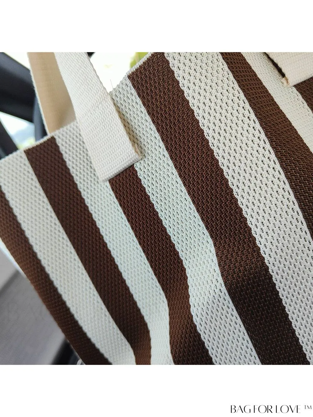 BagForLove - Striped Colorblock Tote: Fashionable and Versatile Beach Shoulder Bag