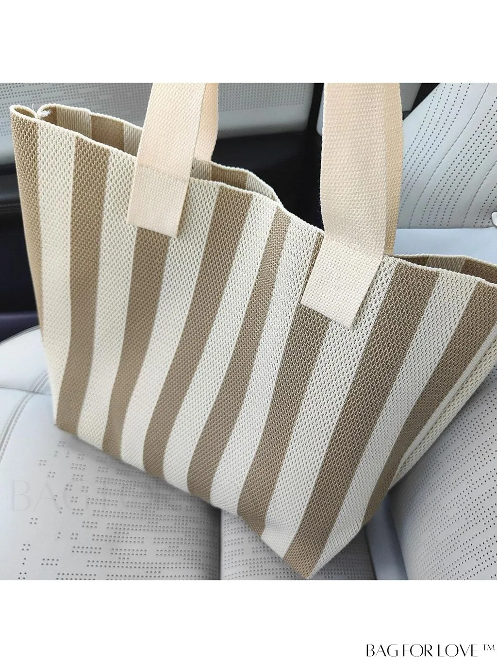BagForLove - Striped Colorblock Tote: Fashionable and Versatile Beach Shoulder Bag