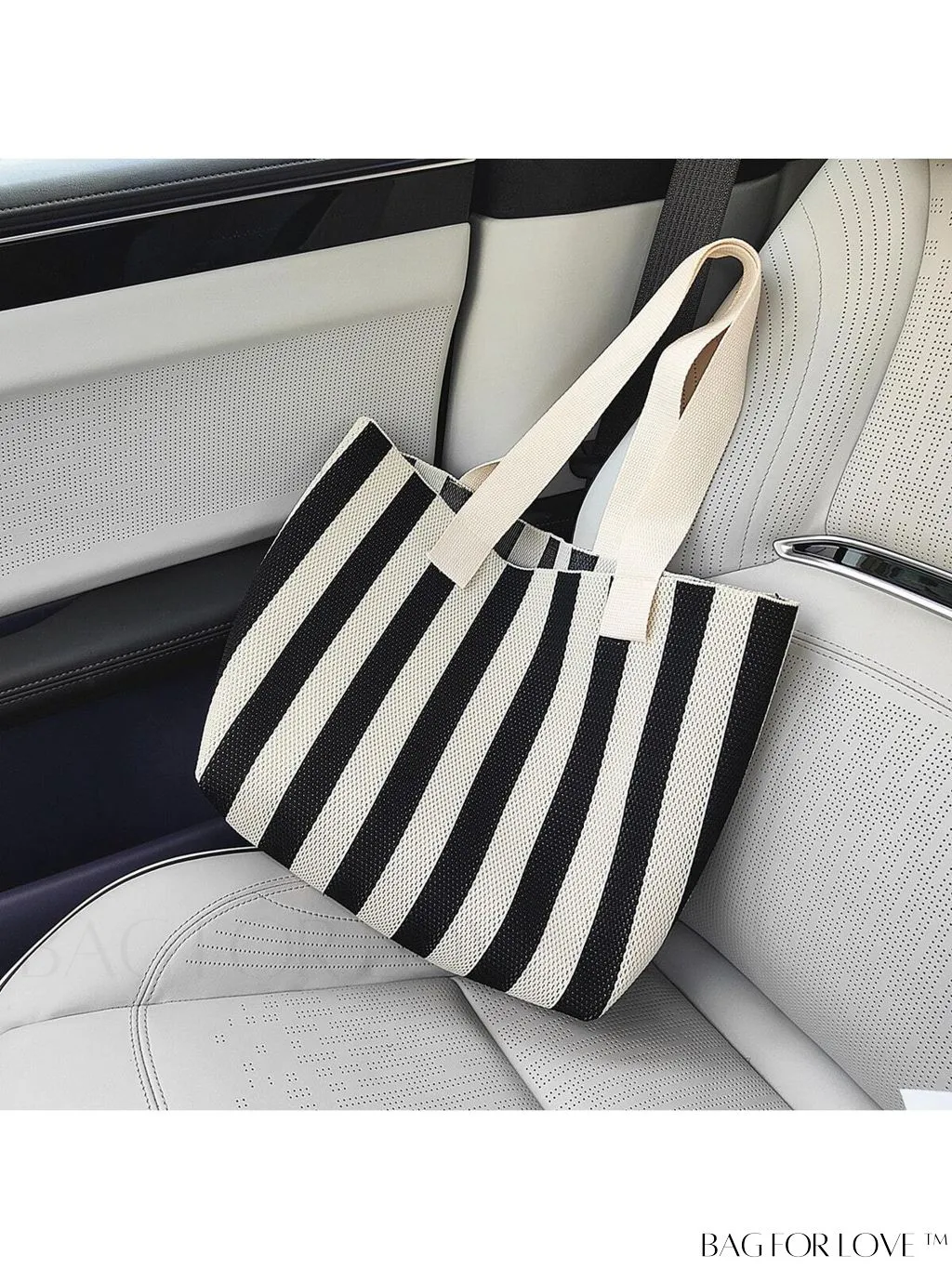 BagForLove - Striped Colorblock Tote: Fashionable and Versatile Beach Shoulder Bag
