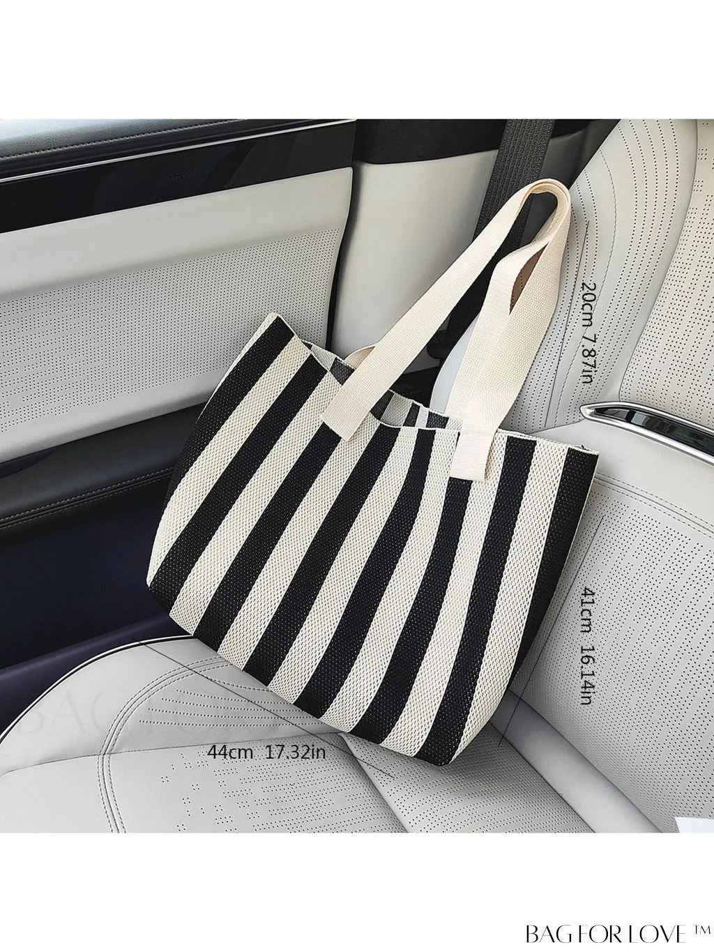 BagForLove - Striped Colorblock Tote: Fashionable and Versatile Beach Shoulder Bag
