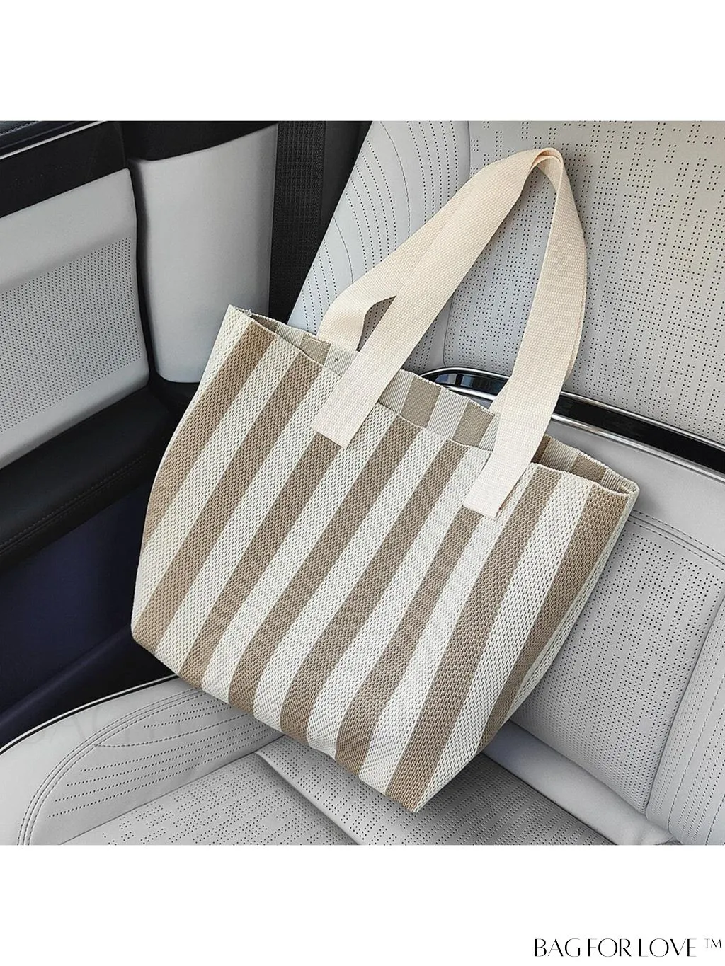 BagForLove - Striped Colorblock Tote: Fashionable and Versatile Beach Shoulder Bag