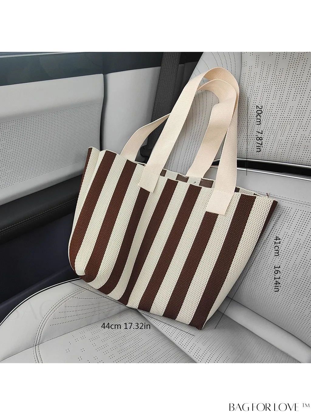 BagForLove - Striped Colorblock Tote: Fashionable and Versatile Beach Shoulder Bag