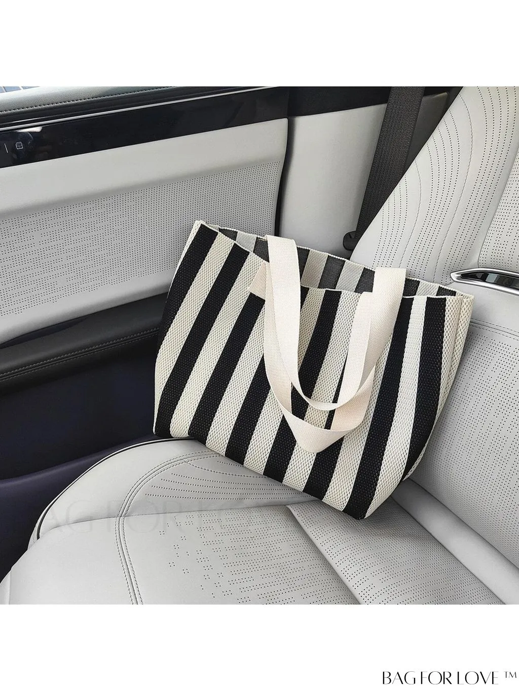 BagForLove - Striped Colorblock Tote: Fashionable and Versatile Beach Shoulder Bag