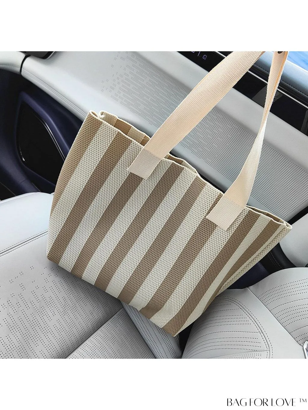 BagForLove - Striped Colorblock Tote: Fashionable and Versatile Beach Shoulder Bag