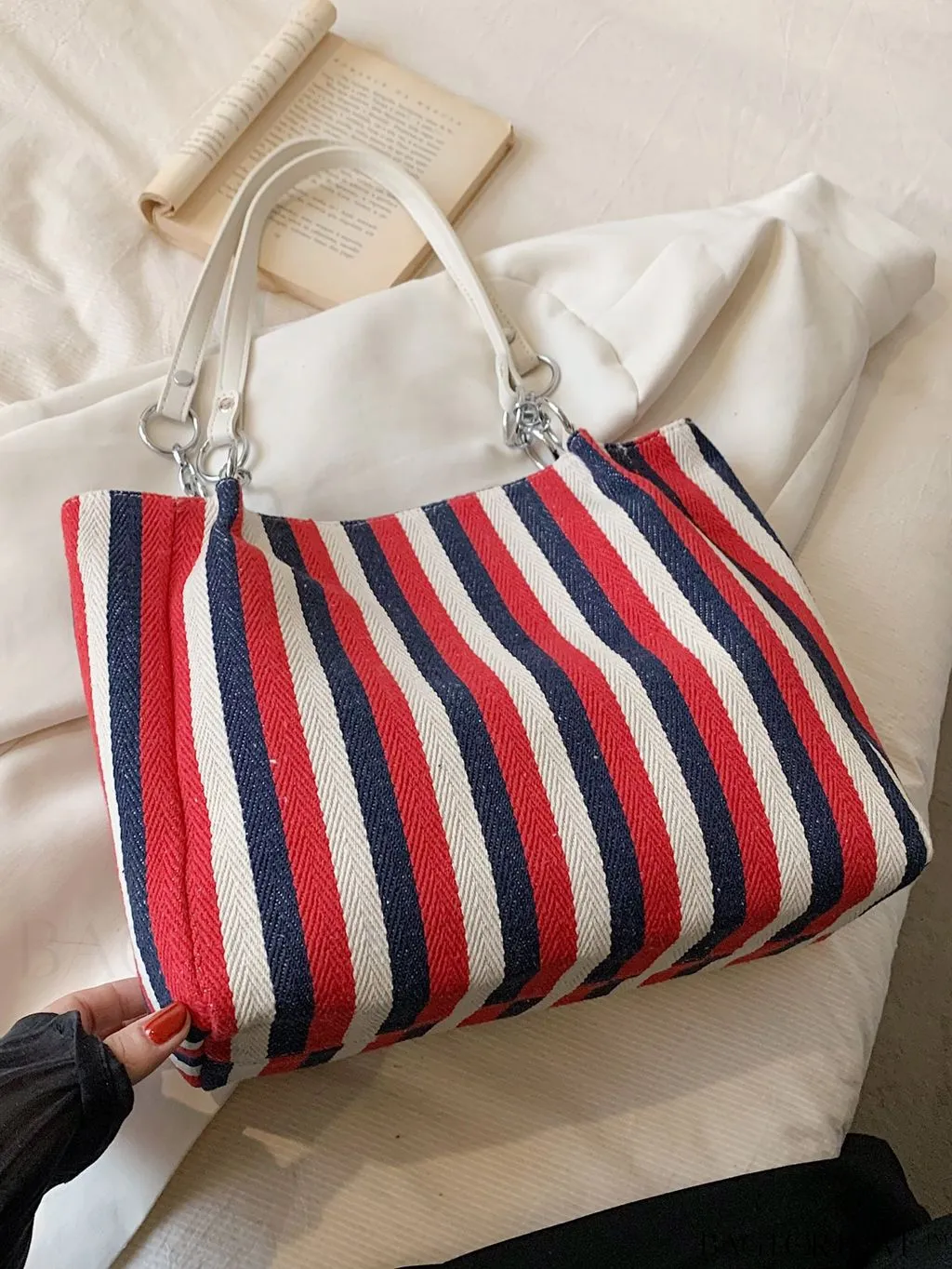 BagForLove - Stylish Womens Tote Bag with Striped Pattern and Spacious Interior