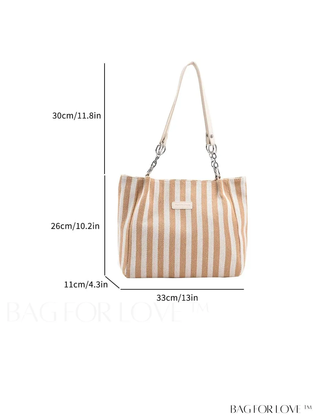 BagForLove - Stylish Womens Tote Bag with Striped Pattern and Spacious Interior