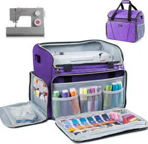 BAGSFY Large Sewing Machine Carrying Case, Sewing Machine Bag, Travel Tote Bag Compatible with Singer, Brother, Bernina & Standard Size Sewing Machines.