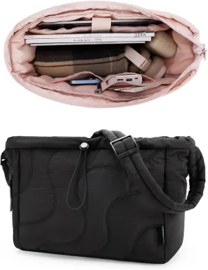 BAGSMART Tote Bag for Women, Small Puffer Tote Bag, Lightweight Shoulder Handbags with Adjustable Strap for Travel, Work