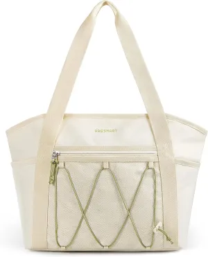 BAGSMART Women's Multi-Compartment Tote Bag with Elastic Cord for Travel Fitness Outdoor Activities