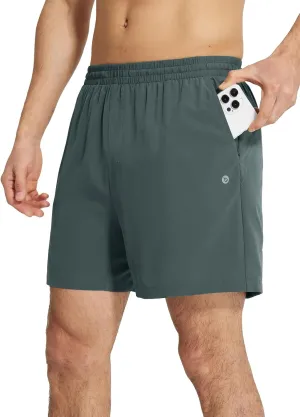 baleaf Men's 5" Running Shorts with Liner 2 in 1 Workout Shorts with Zipper Pocket Quick Dry Athletic Gym Sports