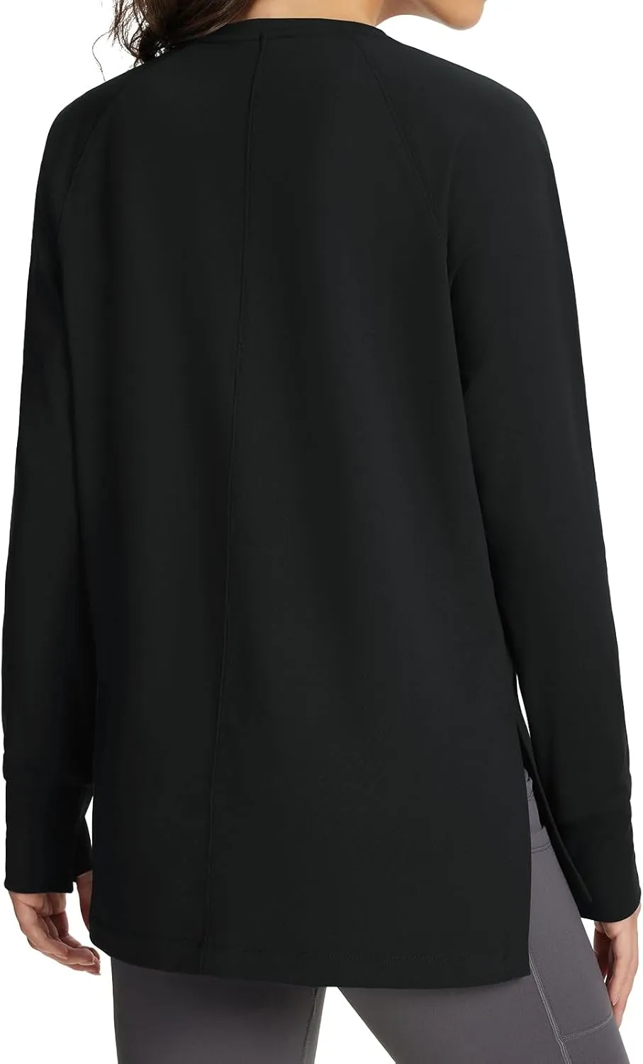 baleaf Women's Thermal Tops Fleece Lined Shirts Long Sleeve Cold Weather Running Gear Workout Zipper Pocket Thumbholes