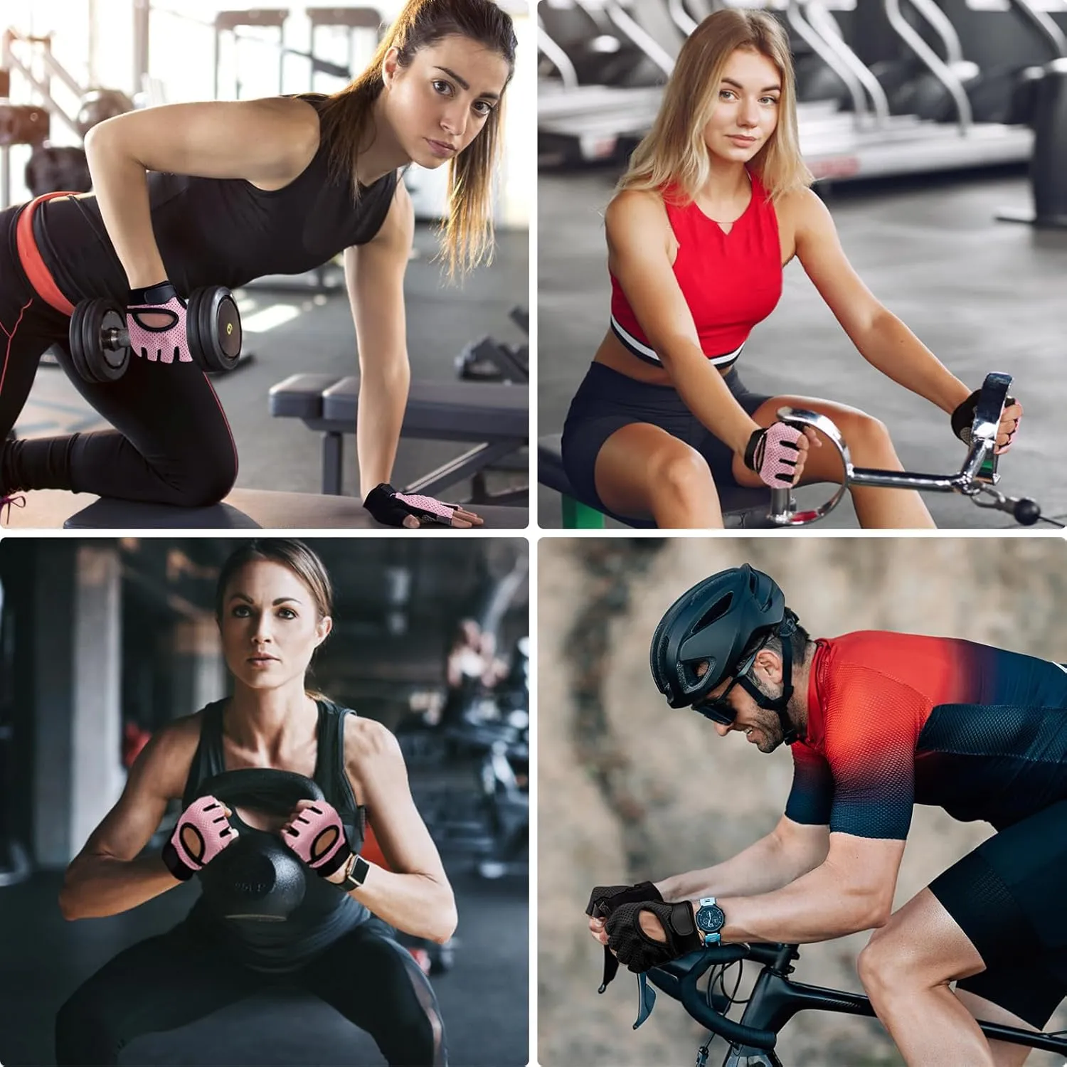 Barbell Pad Set,10 Pcs Barbell Pads for Hip Thrust Squat & Lunges Support,with 2 Workout Ankle Straps, 2 Gym Straps Weight Lifting, 2 Gym Gloves, Resistance Band, Olympic Bar Pad,Carry Bag