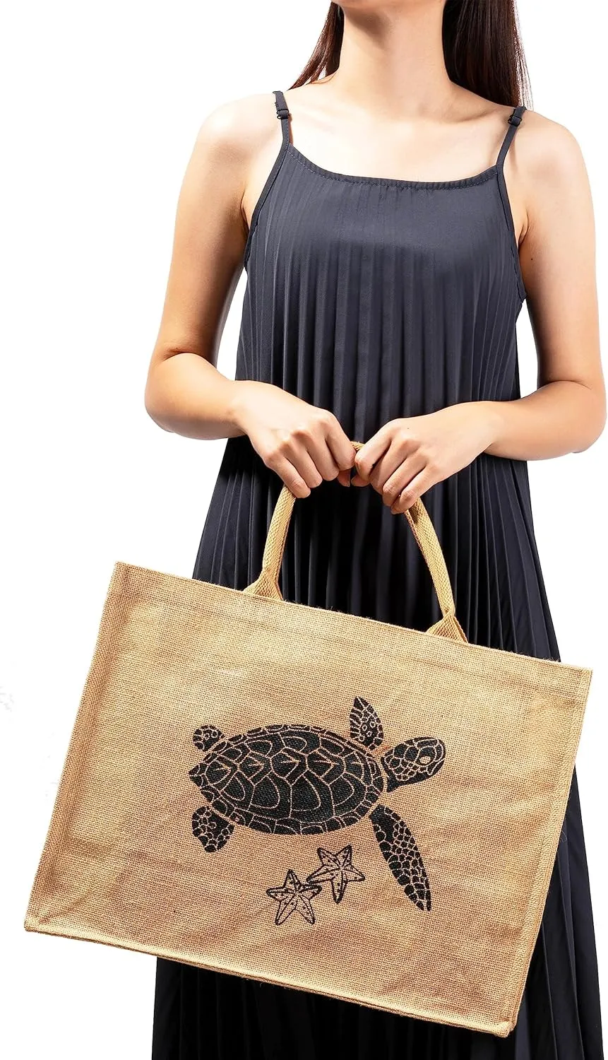Beach Bag, Straw Jute Bag Beach, Tote Handmade Weaving Shoulder Bag