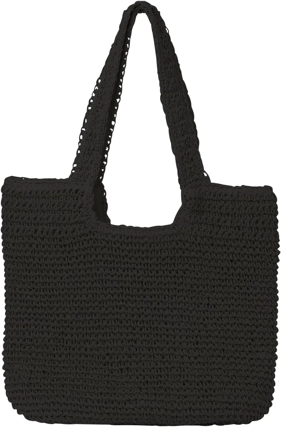 Beach Bags for Women - Summer Soft Large Woven Shoulder Purse Handbag, Beach Tote Straw Bag for Summer Vacation