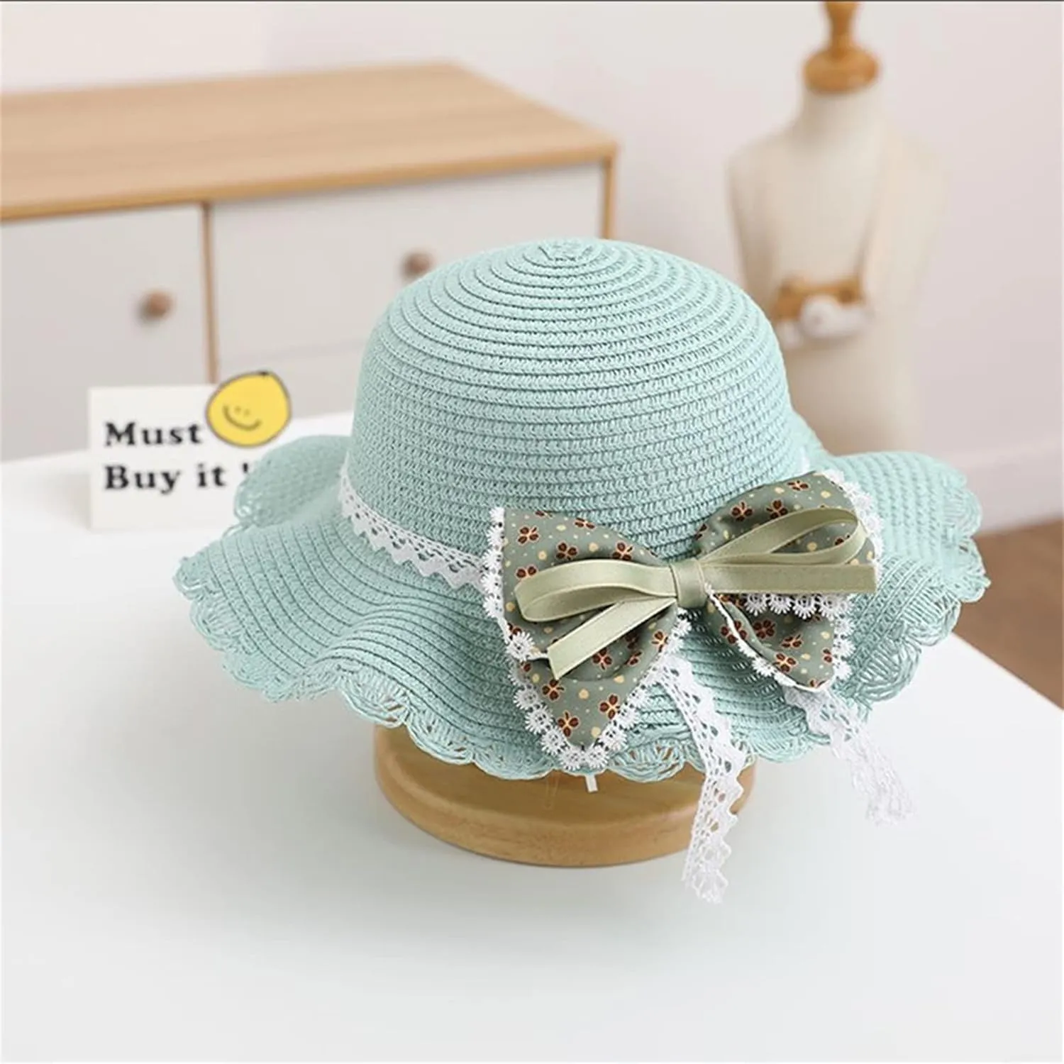 Beach Hats for Toddler Girls Straw Hat with Shoulder Bag Kids Bow Hats Set Little Girl Sun Hat