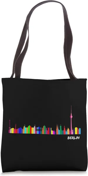 Berlin Colorful Skyline Cityscape Germany German City Tote Bag