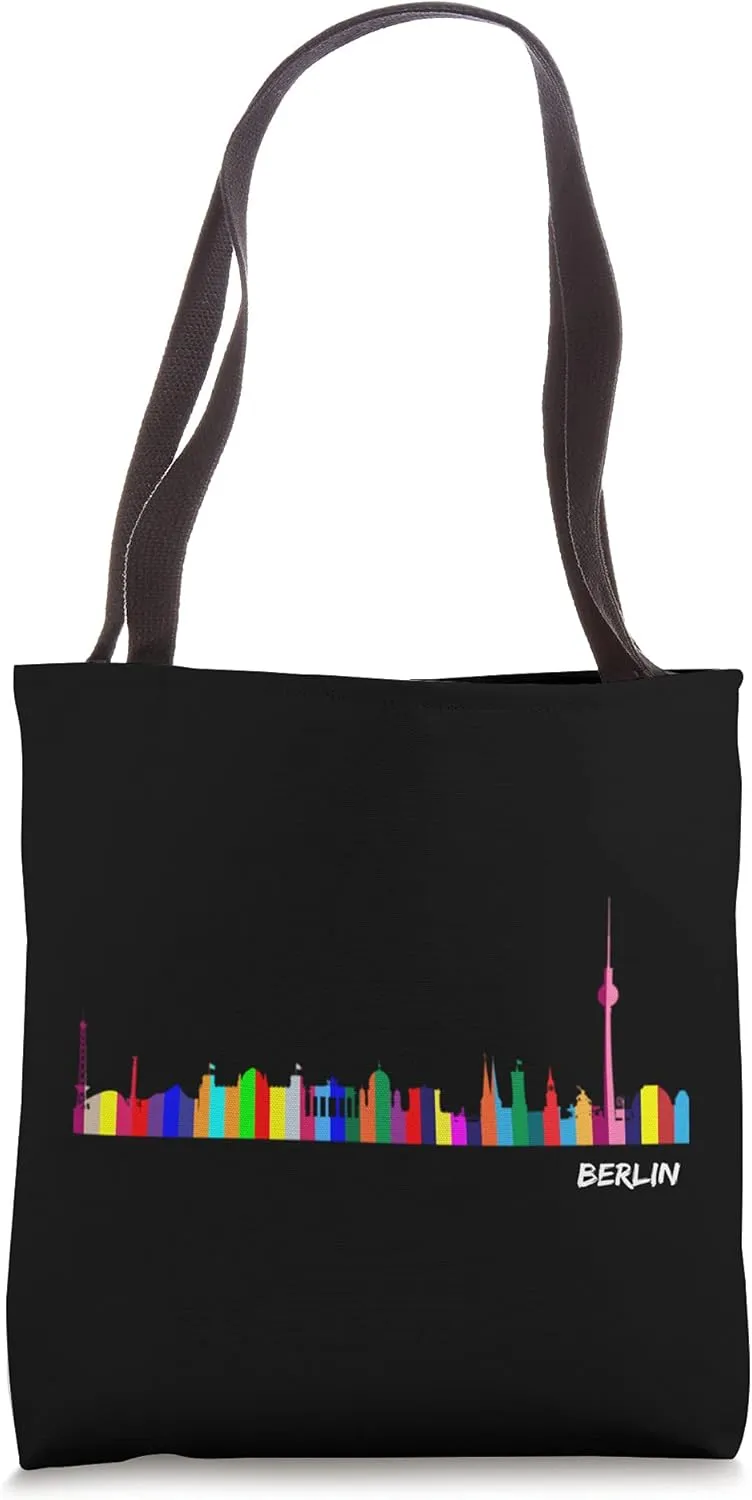 Berlin Colorful Skyline Cityscape Germany German City Tote Bag