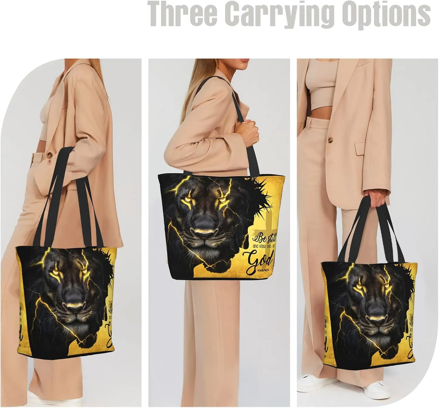 Bible Tote Bags for Women Christian Tote Bags Reusable Shoulder Bag Church Bags Christian Gifts for Women Work