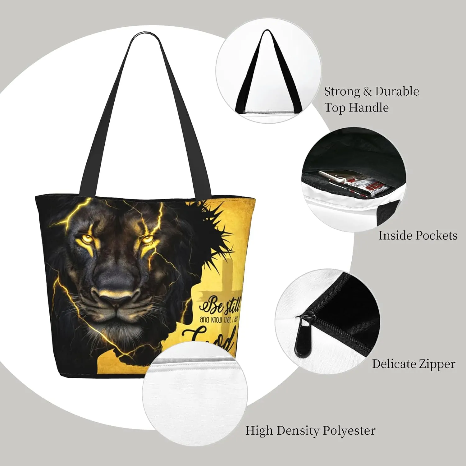 Bible Tote Bags for Women Christian Tote Bags Reusable Shoulder Bag Church Bags Christian Gifts for Women Work