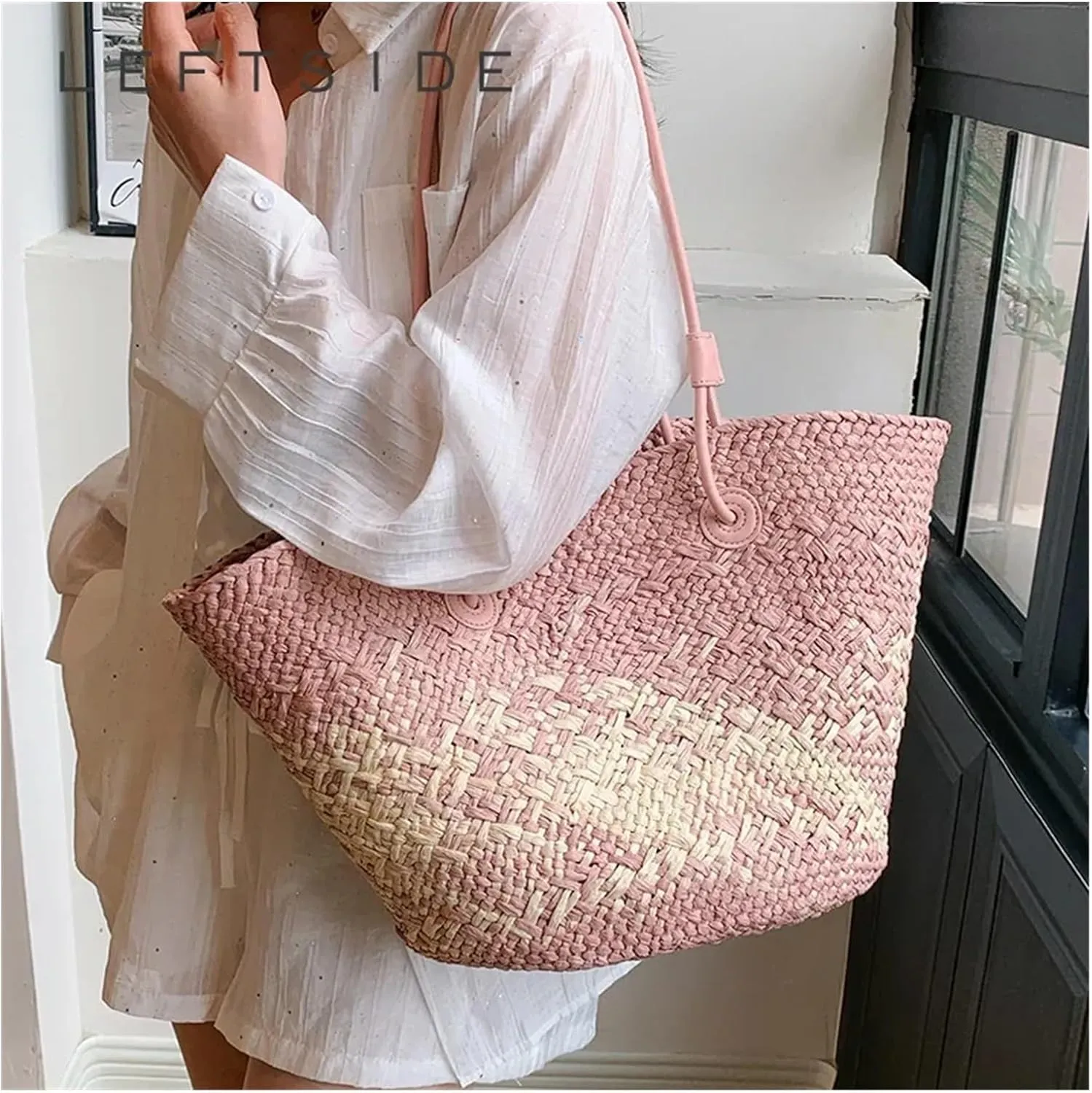 Big Straw Underarm Women Korean Fashion Summer Shoulder Bags Lady Travel Handbags