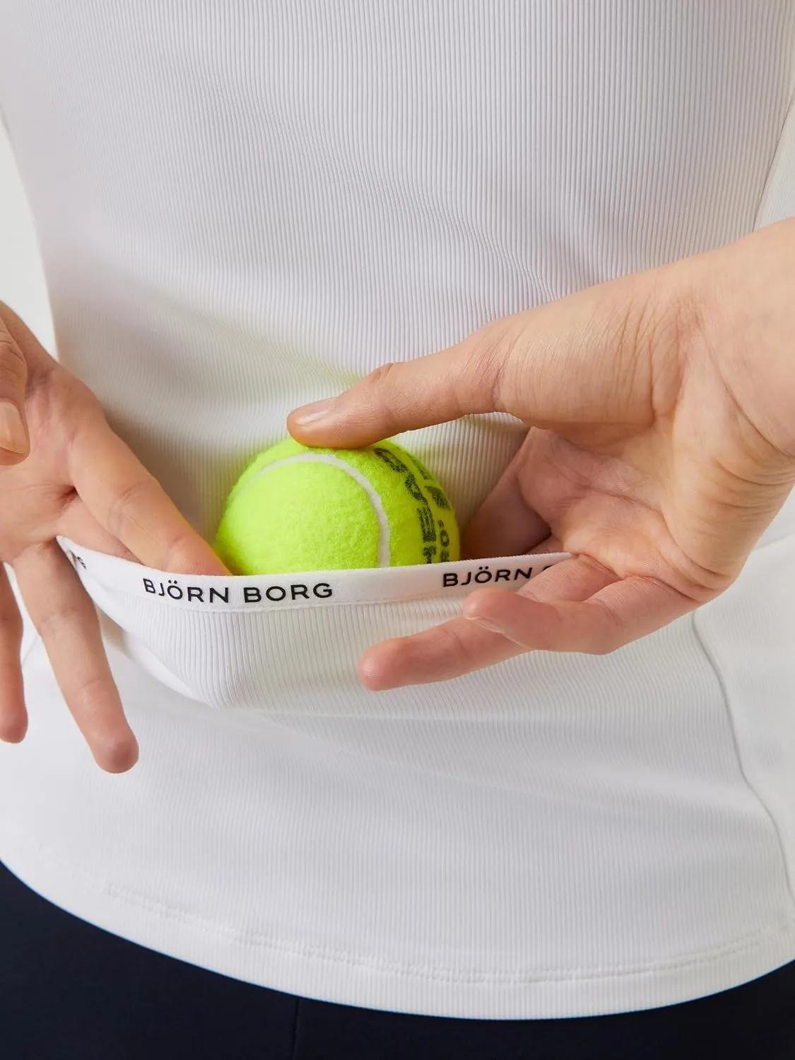 Bjorn Borg Ace Rib Tank Pocket, Racerback Tennis Top with Ball Pocket