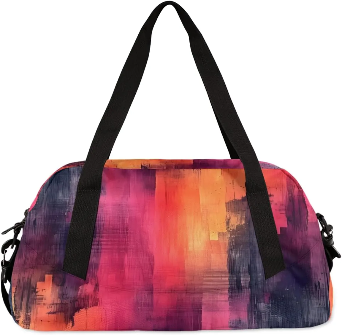 Black and Red Abstract Kids Duffle Bag Boys Girls Small Sport Dance Gym Bag for Overnight Travel Weekender Carry On
