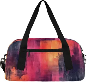 Black and Red Abstract Kids Duffle Bag Boys Girls Small Sport Dance Gym Bag for Overnight Travel Weekender Carry On