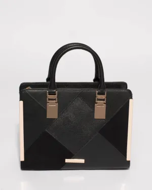 Black June Panel Tote Bag
