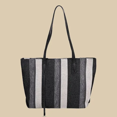 Black Raffia Bag | Dalla