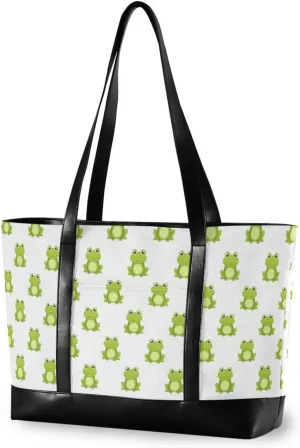 Blueberry Fruit Laptop Tote Bag for Women - Canvas Teacher Work Travel Bag with Zipper