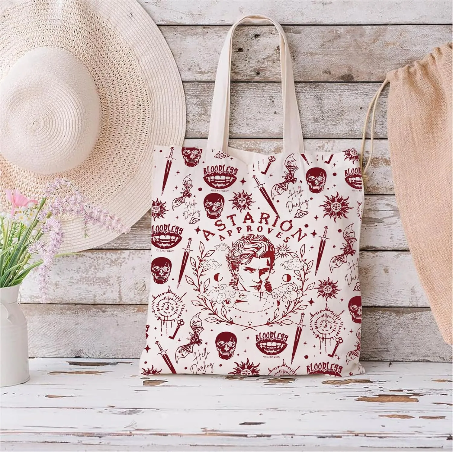 BLUPARK A-starion Approval Tote Bag BG3 Merch High Elf Rogue Gift A-starion Merchandise Scar Design A-starion Approves Gift