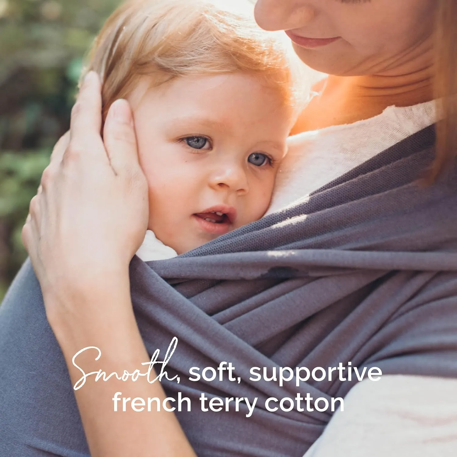 Boba Baby Wrap Carrier - Original Baby Carrier Wrap Sling for Newborns - Baby Wearing Essentials - Newborn Wrap Swaddle Holder, Newborn to Toddler Infant Sling (Organic Dark Grey)