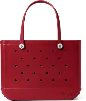 BOGG BAG - Original, Large Tote Bag - Burgundy Baller, White Buttons - 19in L x 9in W x 14in H - Lightweight, Washable, Durable - All Purpose EVA