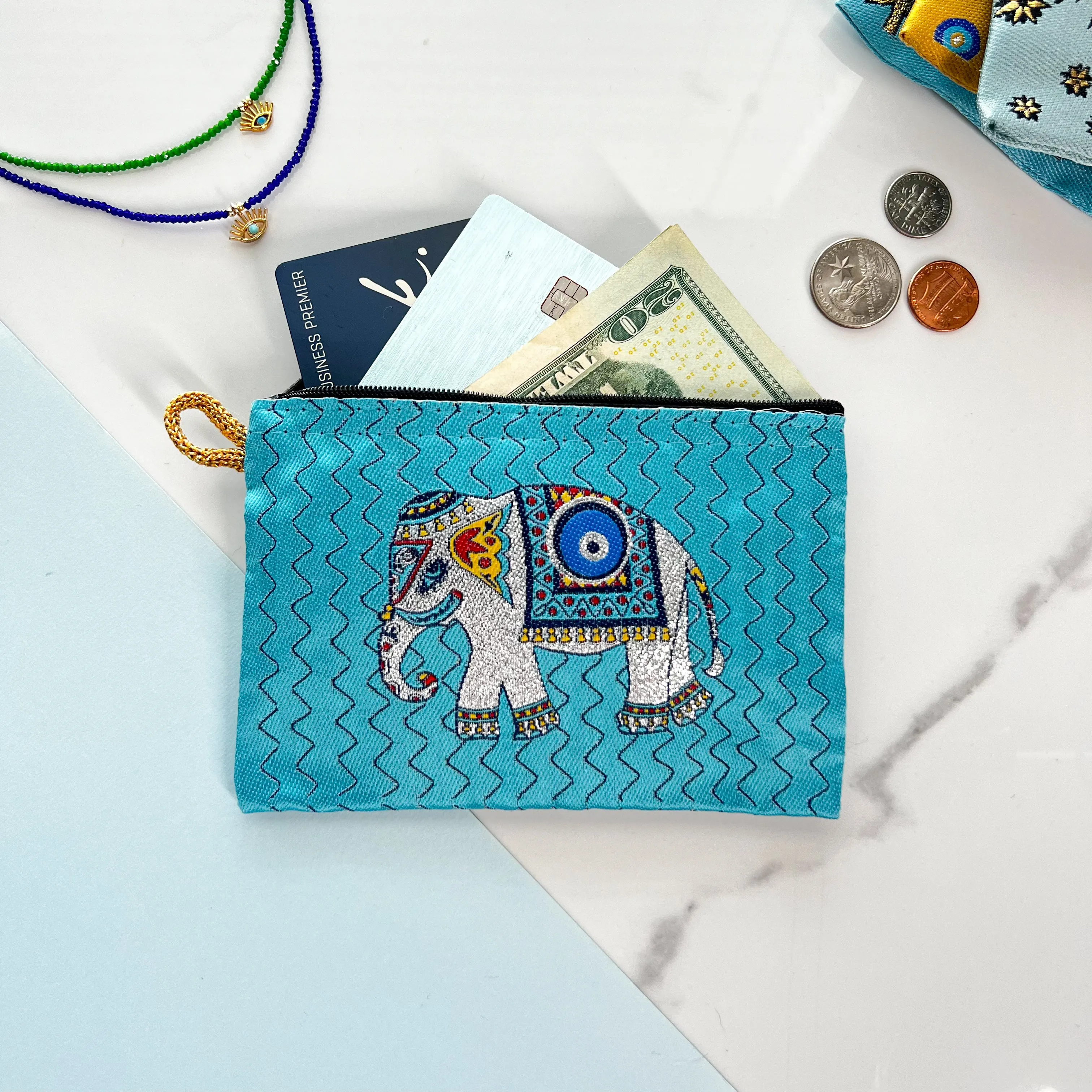 Boho Coin Purse, Spiritual Gift, Small Zipper Pouch