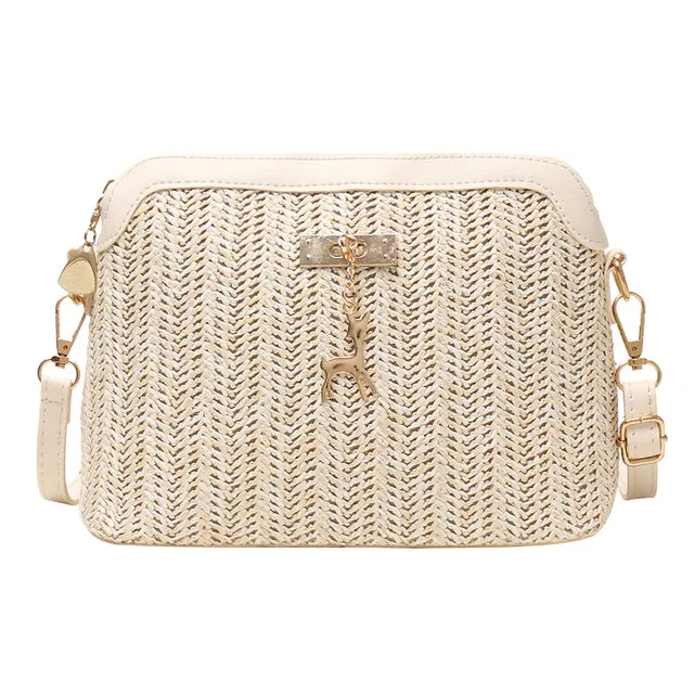 Boho Summer Straw Crossbody Bags