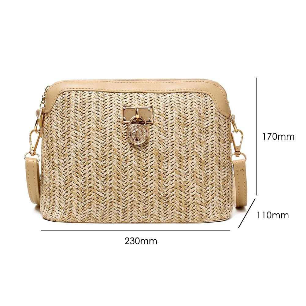Boho Summer Straw Crossbody Bags
