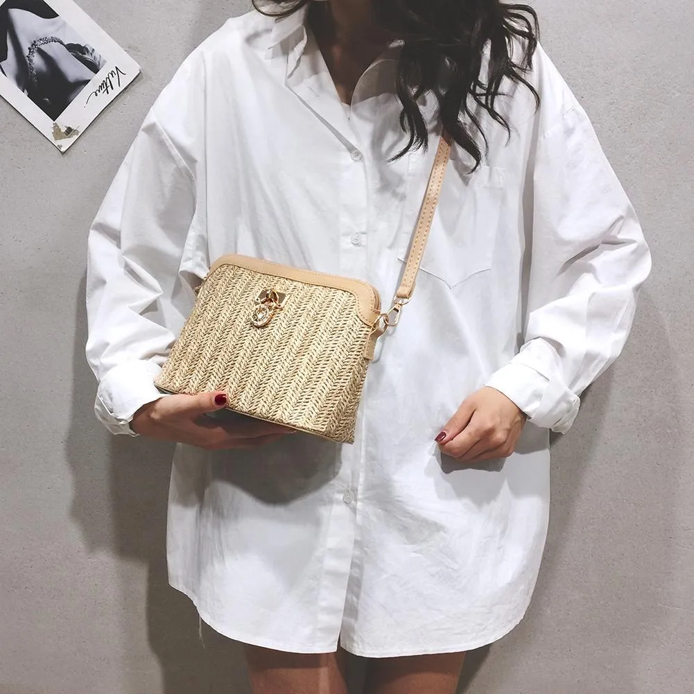 Boho Summer Straw Crossbody Bags