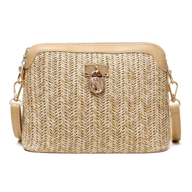 Boho Summer Straw Crossbody Bags