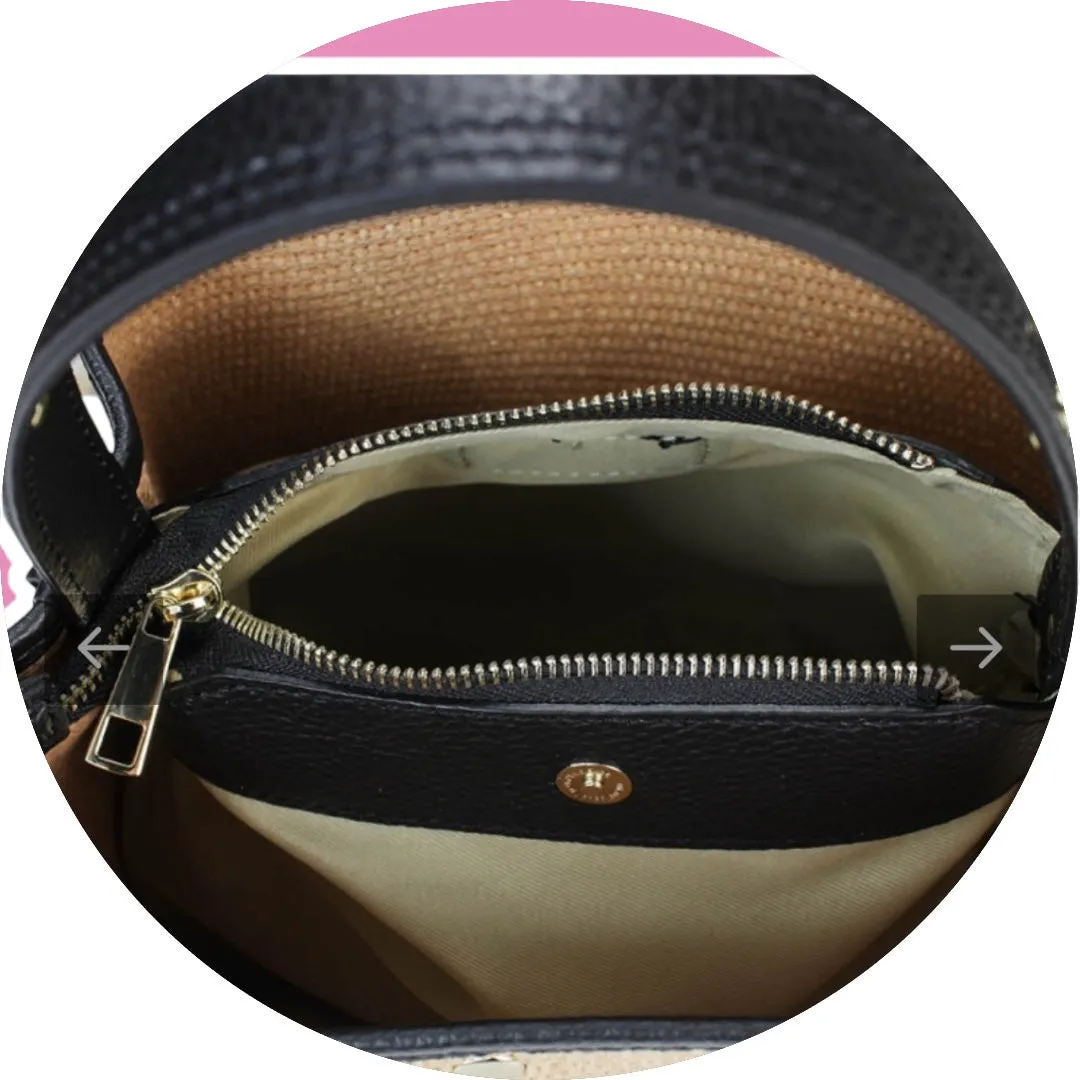 Bologna Woven Raffia & Leather Tote Bag | Cream