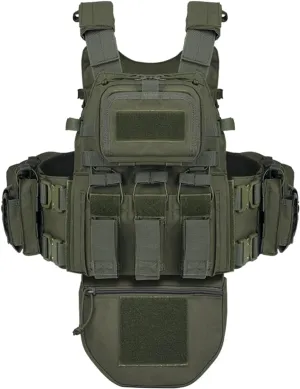 BOMTURN Great Tactical Outdoor Vest for Men Multifunctional Modular Molle Vest with Metal Buckles