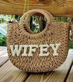 bridal straw bags